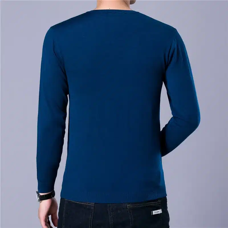 Covrlge Mens Sweaters 2017 Autumn Winter New Sweater Men V Neck Solid Slim Fit Men Pullovers Fashion Male Polo Sweater MZM004 27