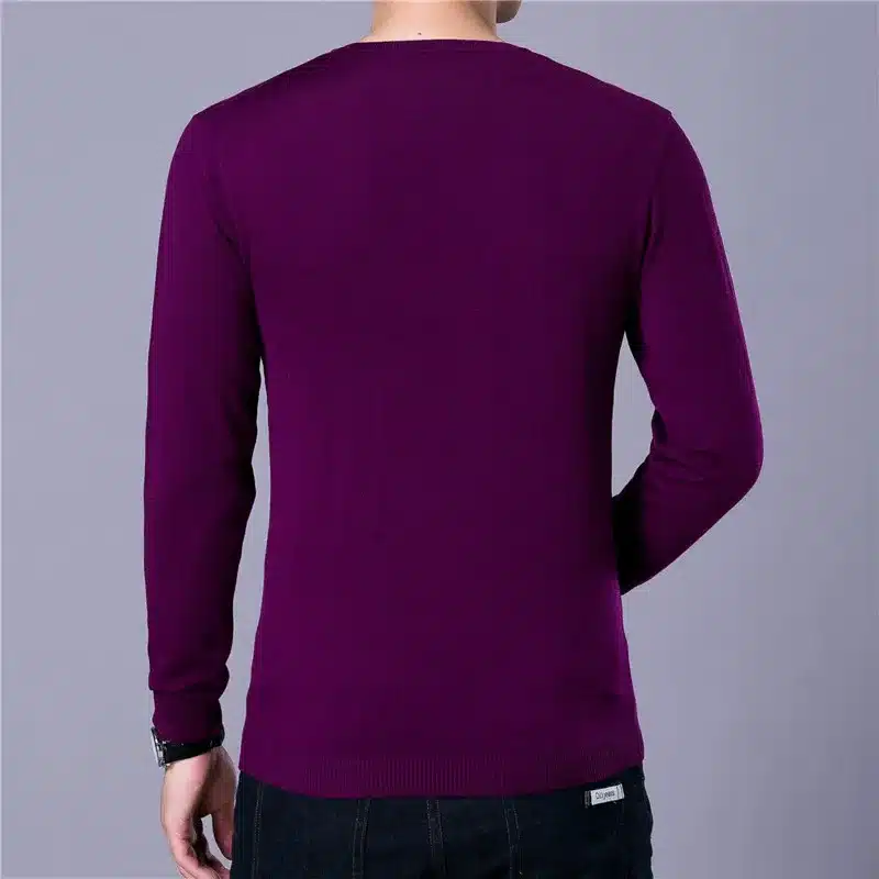 Covrlge Mens Sweaters 2017 Autumn Winter New Sweater Men V Neck Solid Slim Fit Men Pullovers Fashion Male Polo Sweater MZM004 35