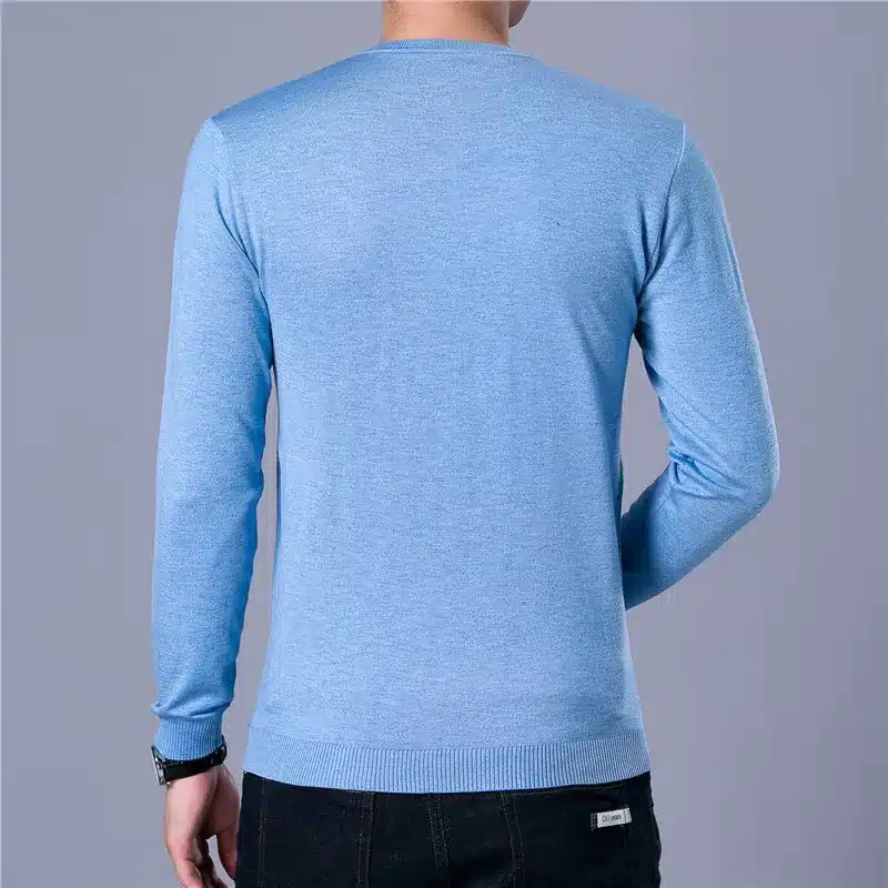 Covrlge Mens Sweaters 2017 Autumn Winter New Sweater Men V Neck Solid Slim Fit Men Pullovers Fashion Male Polo Sweater MZM004 37