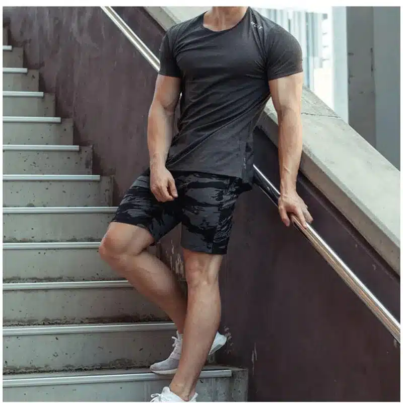 Camouflage print 2017 Men's Casual Shorts Gyms Sporting Camo Breathable Comfortable Shorts Homme Bodybuilding Bermuda Masculina 3