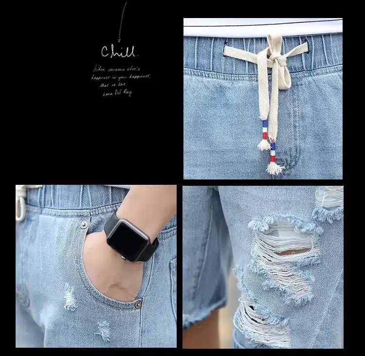 Mens Denim Shorts Slim Large size Casual Knee Length Short Hole Jeans Shorts For Men 2018 New Summer White Blue black 13