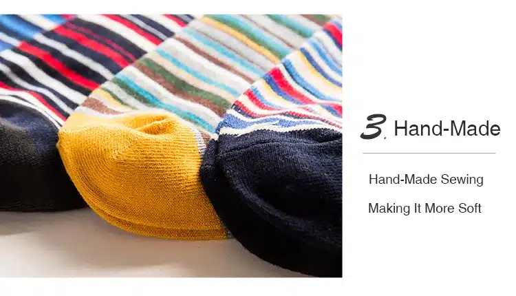 Men Cotton Stripe Socks Brand New Multi-Color Anti-Bacterial Comfortable Deodorant Breathable Casual Man Sock (5 Pairs / Lot) 12