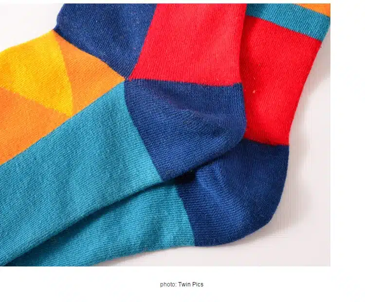 Colour crew cotton happy socks men/women british style casual harajuku designer brand fashion novelty art for couple funny 12