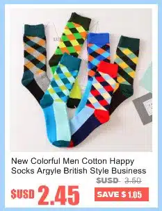 Colour crew cotton happy socks men/women british style casual harajuku designer brand fashion novelty art for couple funny 18