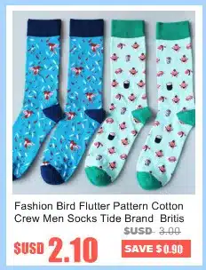 Colour crew cotton happy socks men/women british style casual harajuku designer brand fashion novelty art for couple funny 17