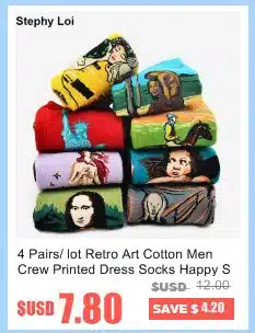 Colour crew cotton happy socks men/women british style casual harajuku designer brand fashion novelty art for couple funny 22