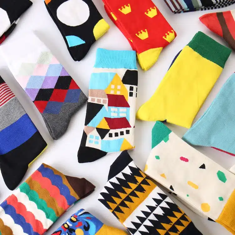 Colour men crew cotton happy socks british style argyle dot striped pattern harajuku designer brand fashion novelty art funny 12
