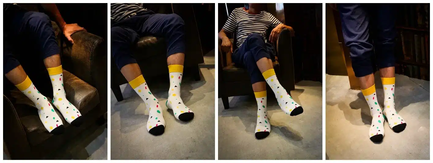 Colour men crew cotton happy socks british style argyle dot striped pattern harajuku designer brand fashion novelty art funny 28