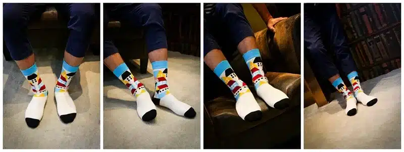 Colour men crew cotton happy socks british style argyle dot striped pattern harajuku designer brand fashion novelty art funny 30