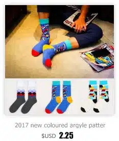 Colour men/women crew cotton socks of happy sock casual harajuku pattern skate designer brand fashion novelty art cool summer 24