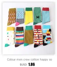 Colour men/women crew cotton socks of happy sock casual harajuku pattern skate designer brand fashion novelty art cool summer 28