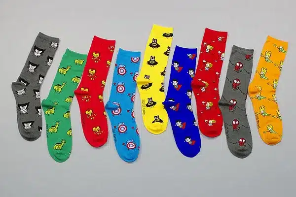 Cute anime men women cotton socks hero series comics socks cartoon mini pattern socks dot wedding funny dress socks 11
