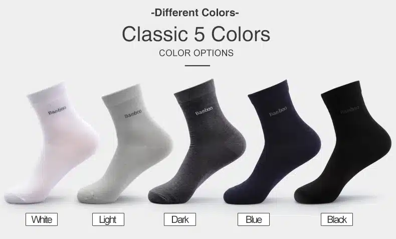 Bendu Men Bamboo Socks Brand Guarantee Anti-Bacterial Comfortable Deodorant Breathable Casual Business Man Sock (10 Pairs / Lot) 2