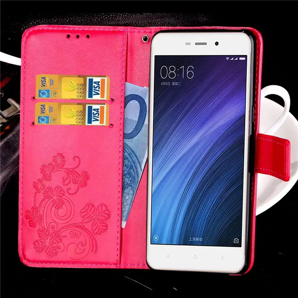 Xiaomi Redmi 4A Case Flip Wallet PU Leather Case For Xiaomi Redmi 4a Cover High Quality Book Stand Card Slot Phone Cases 44