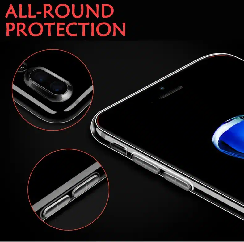 Esamday Clear Silicon Ultra Thin Soft TPU Case For 7 7Plus 8 8Plus X Transparent Phone Case For iPhone 5 5s SE 6 6s 6Plus 6sPlus 13