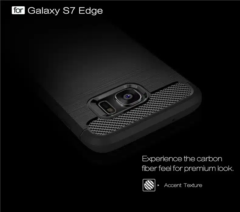 Shockproof Phone Case For Samsung Galaxy S6 S6 Edge S7 S7 Edge S8 S8 Plus Carbon Fiber TPU Drawing Material Phone Cases Cover 2