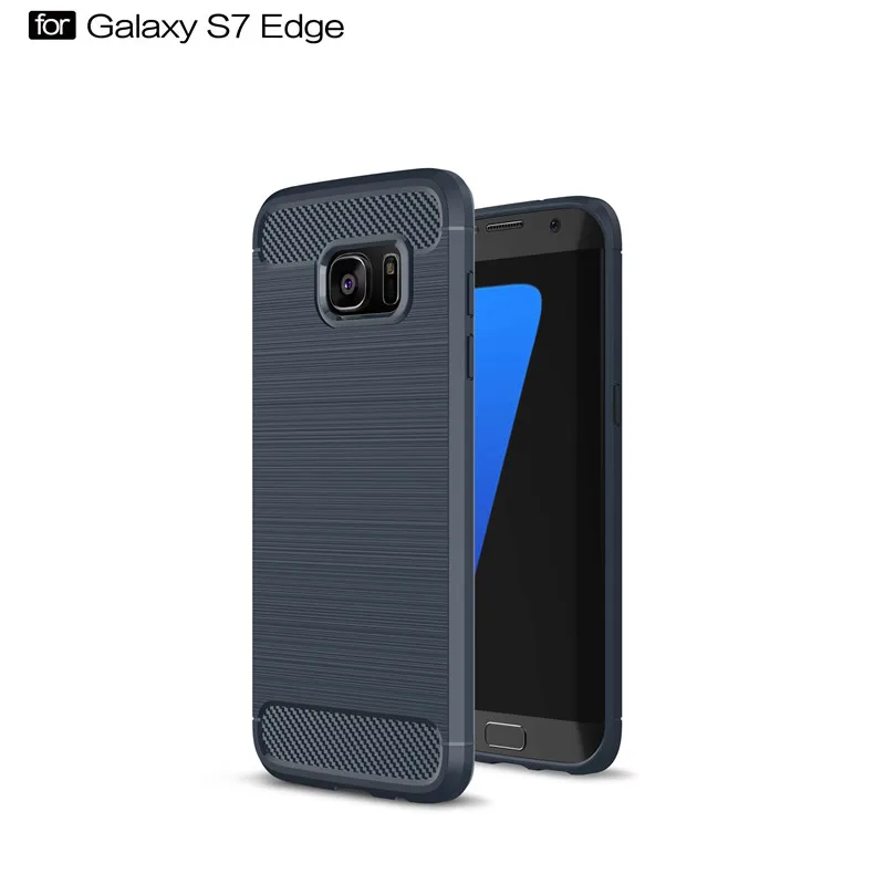 Shockproof Phone Case For Samsung Galaxy S6 S6 Edge S7 S7 Edge S8 S8 Plus Carbon Fiber TPU Drawing Material Phone Cases Cover 9