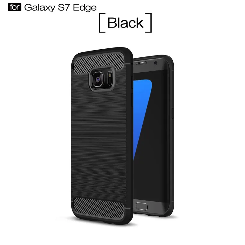 Shockproof Phone Case For Samsung Galaxy S6 S6 Edge S7 S7 Edge S8 S8 Plus Carbon Fiber TPU Drawing Material Phone Cases Cover 10