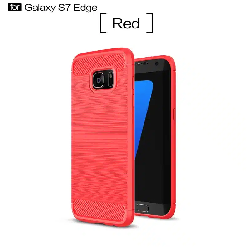 Shockproof Phone Case For Samsung Galaxy S6 S6 Edge S7 S7 Edge S8 S8 Plus Carbon Fiber TPU Drawing Material Phone Cases Cover 13