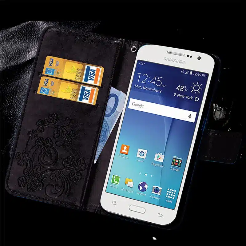 Luxury For Coque Samsung Galaxy Grand Prime Case G530 G530H G531 G531H G531F SM-G531F Wallet Flip Cover With Card Slots Holder 24