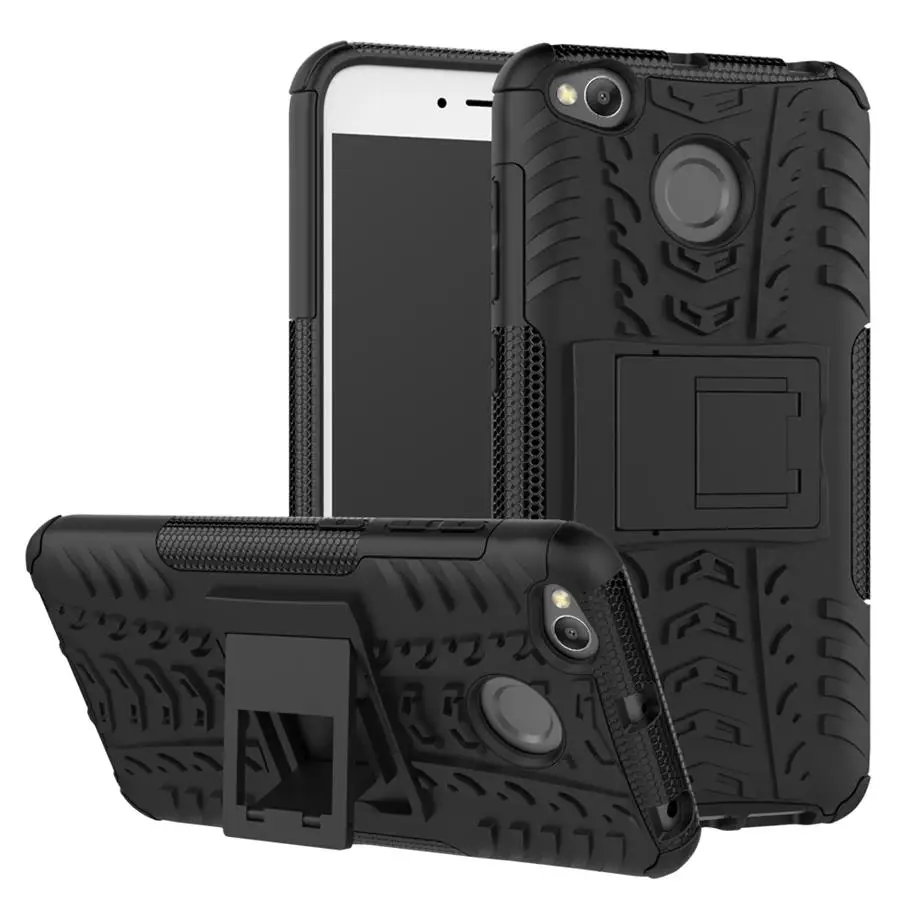 5.0 Inch Case xiaomi redmi 4x Cover ShockProof TPU +PC Phone Stand Case For xiaomi redmi 4X 4 X pro armor Phone Protection Skin 9