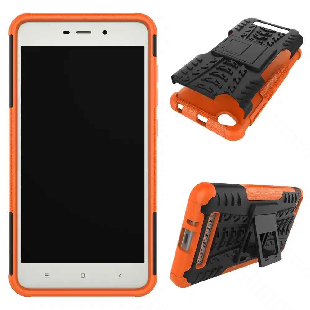 BYHeYang For Xiaomi Redmi 4A Case TPU & PC Dual Armor Cover with Stand Holder Hard Silicone Anti-Skid Combo Back Case Redmi 4a 12