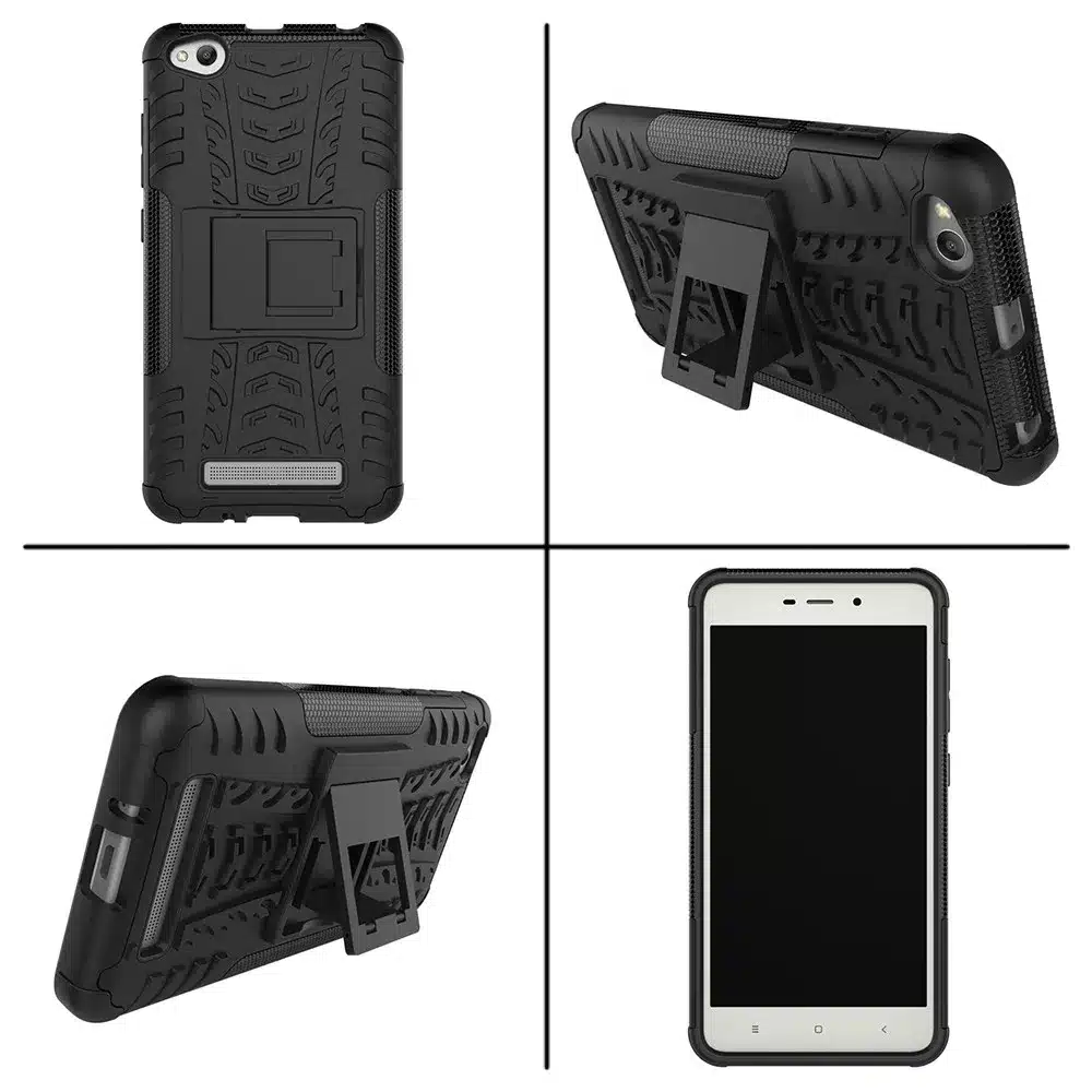 BYHeYang For Xiaomi Redmi 4A Case TPU & PC Dual Armor Cover with Stand Holder Hard Silicone Anti-Skid Combo Back Case Redmi 4a 14