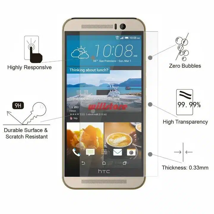 Tempered Glass Screen Protector guard film CASE For HTC Desire 326g 516 520 526 620 620g 820 mini 626 g 728 728g 816 826 825 11