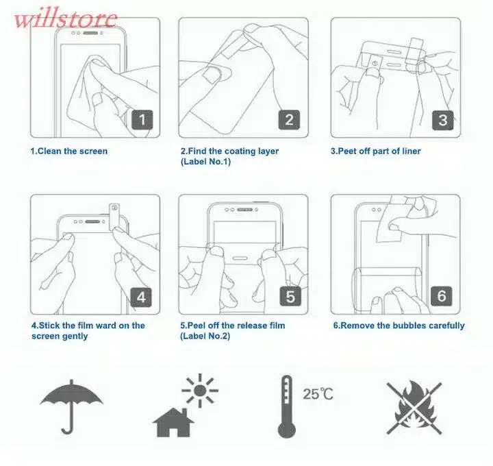 Tempered Glass Screen Protector guard film CASE For HTC Desire 326g 516 520 526 620 620g 820 mini 626 g 728 728g 816 826 825 22