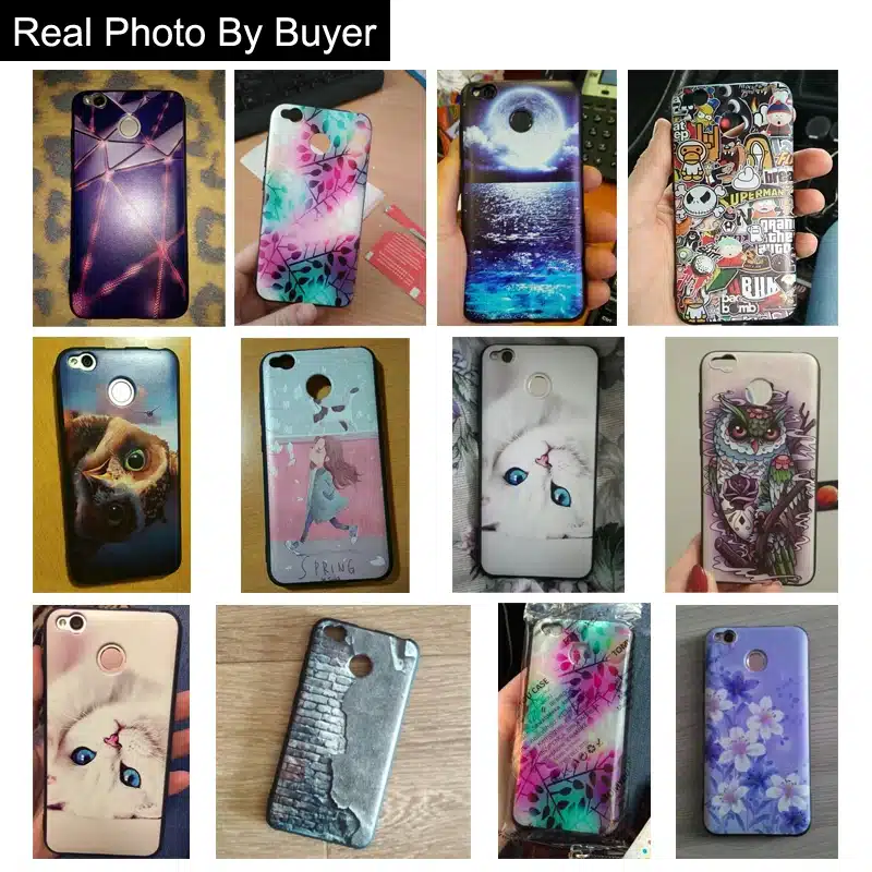 3D Relief Case For Xiaomi Redmi 4X 4x 5.0" Soft TPU Silicone Back Cover Cases For Xiaomi Redmi 4x Pro Redmi 4 X 4 x Shells Bags 4