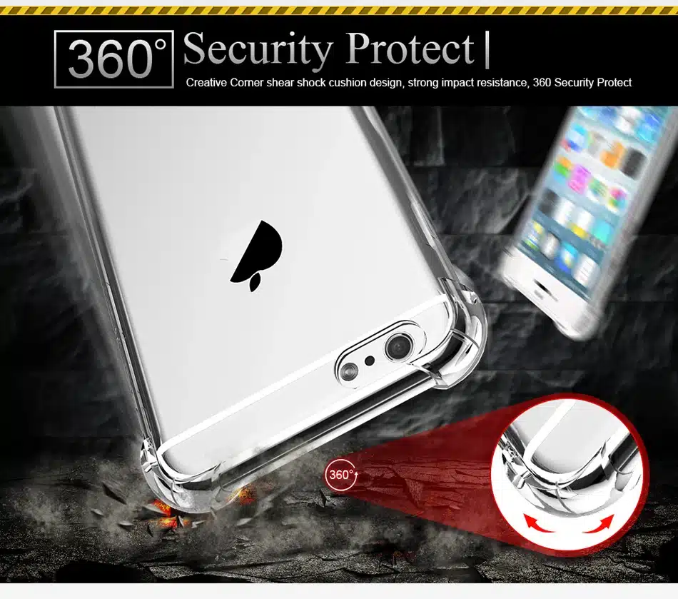 FLOVEME Phone Cases For iPhone 7 6s 6 Plus Clear Soft TPU Slim Shockproof Transparent Phone Cover For iPhone 6 6s 7 X Case Coque 4