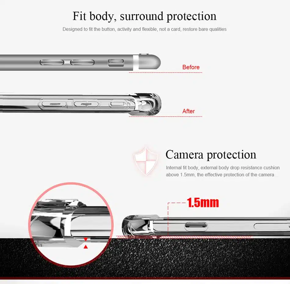 FLOVEME Phone Cases For iPhone 7 6s 6 Plus Clear Soft TPU Slim Shockproof Transparent Phone Cover For iPhone 6 6s 7 X Case Coque 7
