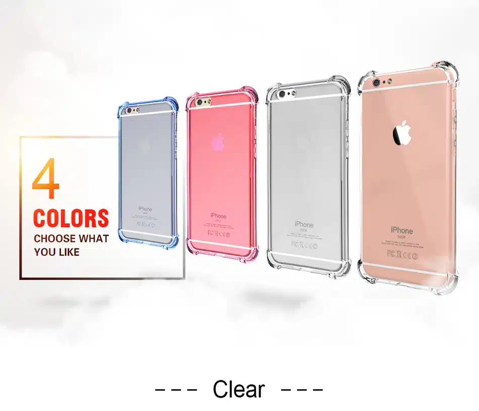 FLOVEME Phone Cases For iPhone 7 6s 6 Plus Clear Soft TPU Slim Shockproof Transparent Phone Cover For iPhone 6 6s 7 X Case Coque 8