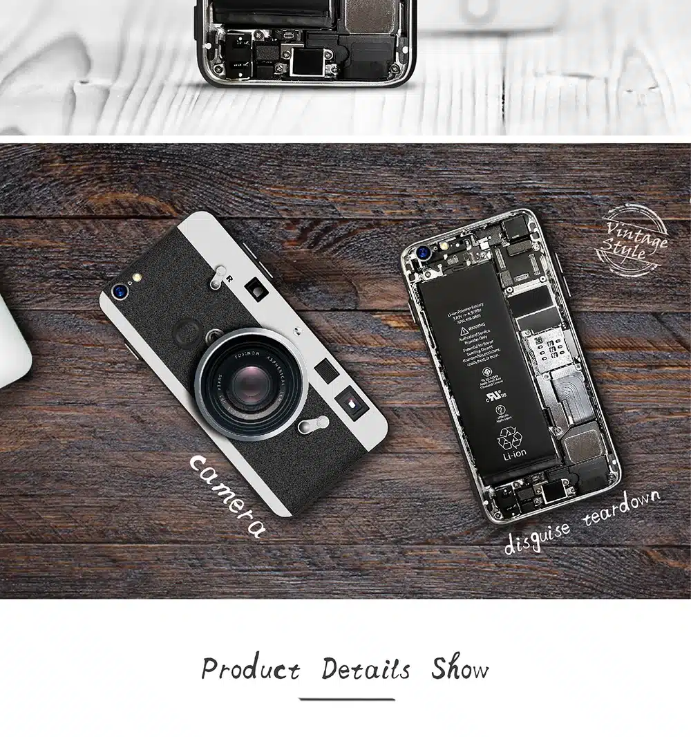 Cool Ultra Thin Hard PC Case For iPhone 7 7Plus Fashion Pattern Broken Camera For iPhone 6 6sPlus Protective Shell Coque For Men 11