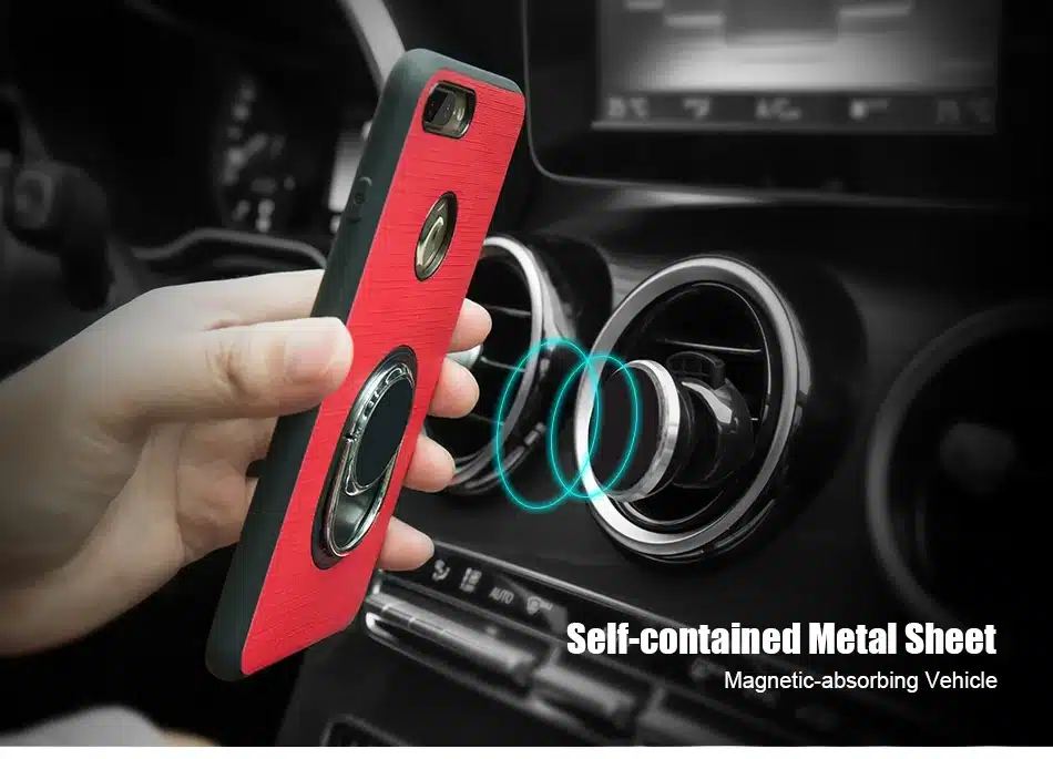 KISSCASE Magnetic Car Ring Case For iPhone 5s se Kickstand Phone Cases For iPhone 6 6s 7 Plus For Samsung Galaxy S7 Edge S8 Plus 4