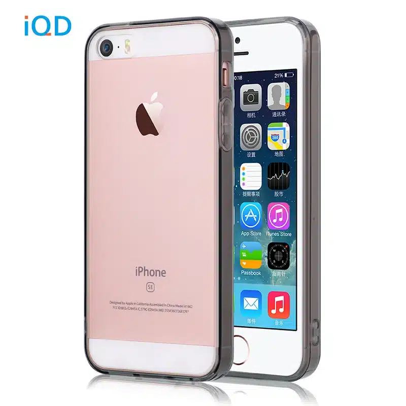 IQD For Apple iPhone SE Case Bumper Cover Shock-Absorption Bumper and Anti-Scratch Clear Back For iPhone 5 5S SE Cases 7
