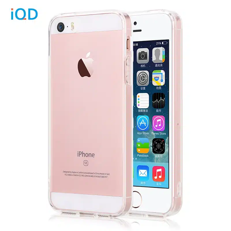 IQD For Apple iPhone SE Case Bumper Cover Shock-Absorption Bumper and Anti-Scratch Clear Back For iPhone 5 5S SE Cases 8