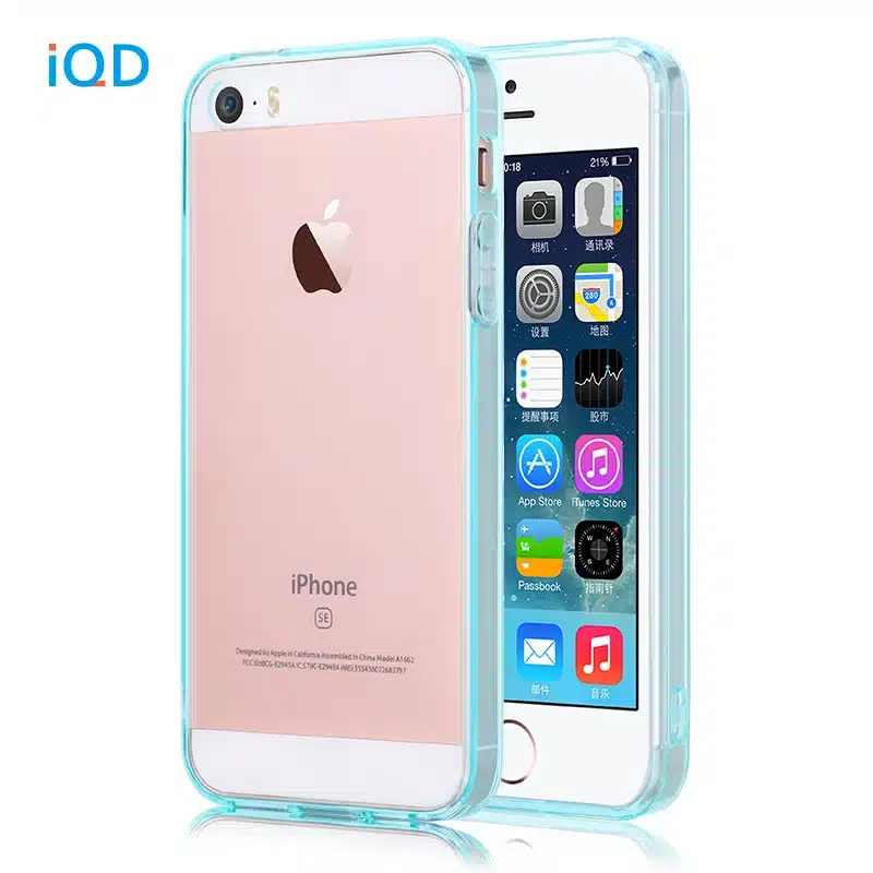 IQD For Apple iPhone SE Case Bumper Cover Shock-Absorption Bumper and Anti-Scratch Clear Back For iPhone 5 5S SE Cases 9