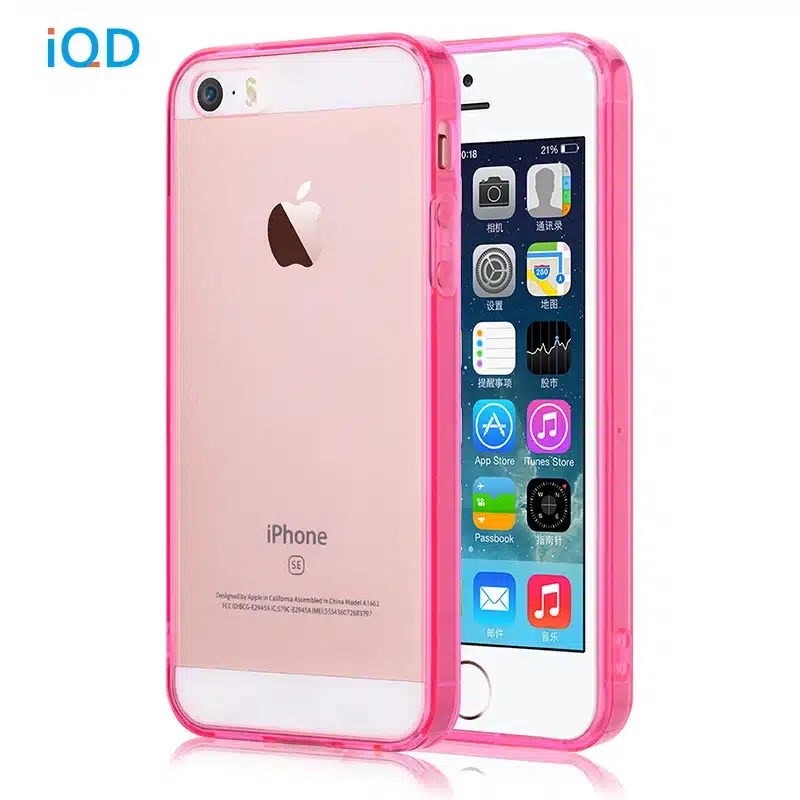 IQD For Apple iPhone SE Case Bumper Cover Shock-Absorption Bumper and Anti-Scratch Clear Back For iPhone 5 5S SE Cases 10