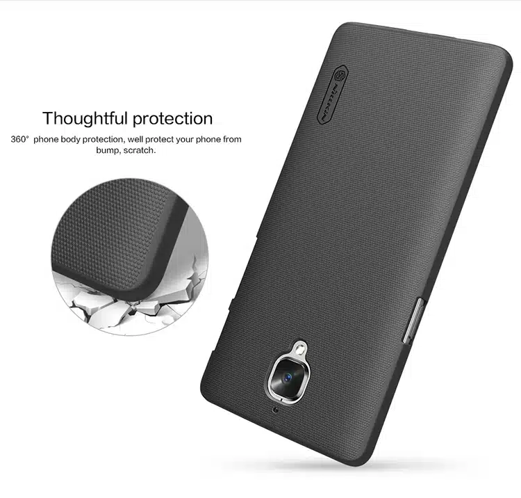 One plus 3 case Oneplus 3 case NILLKIN Super Frosted Shield hard back cover for Oneplus 3 3T 5 T +free screen protector 17