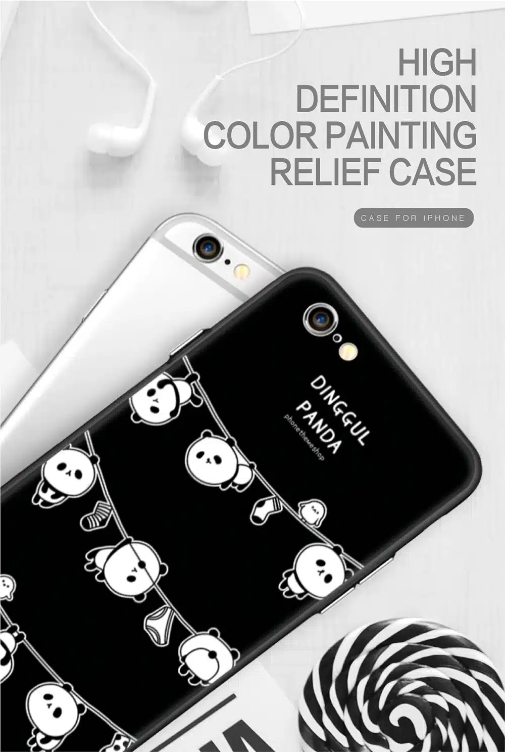Case For iphone 6 6s 6plus 7plus Space Moon Sun Flower Math English Words Cute Cats Pandas Animal black Phone Cases Cover 17