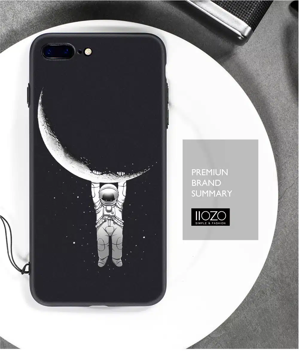 Case For iphone 6 6s 6plus 7plus Space Moon Sun Flower Math English Words Cute Cats Pandas Animal black Phone Cases Cover 21