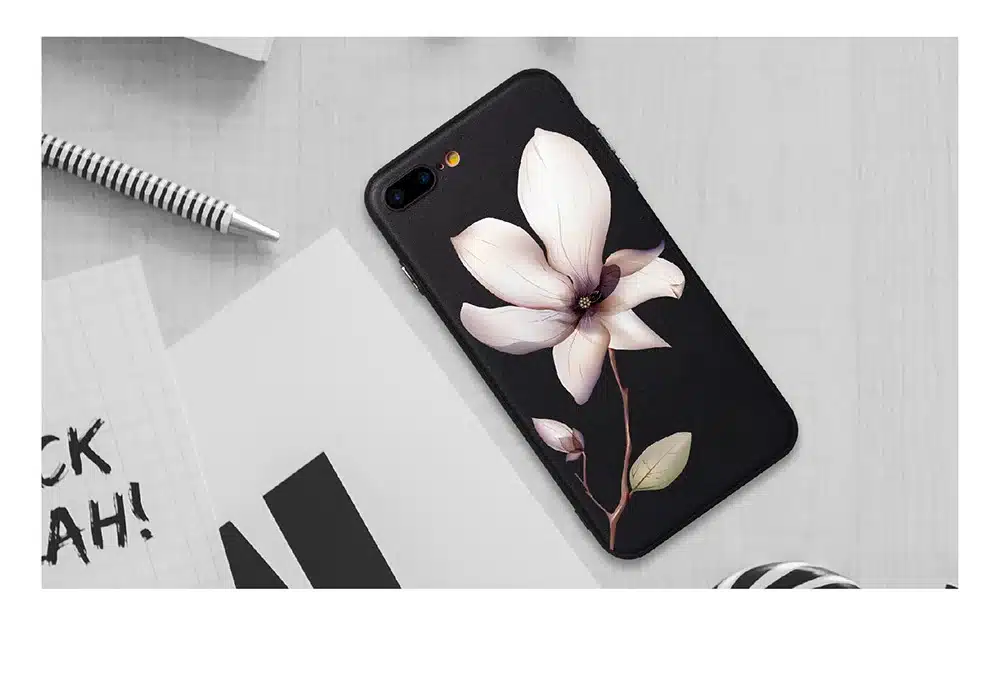 Case For iphone 6 6s 6plus 7plus Space Moon Sun Flower Math English Words Cute Cats Pandas Animal black Phone Cases Cover 25