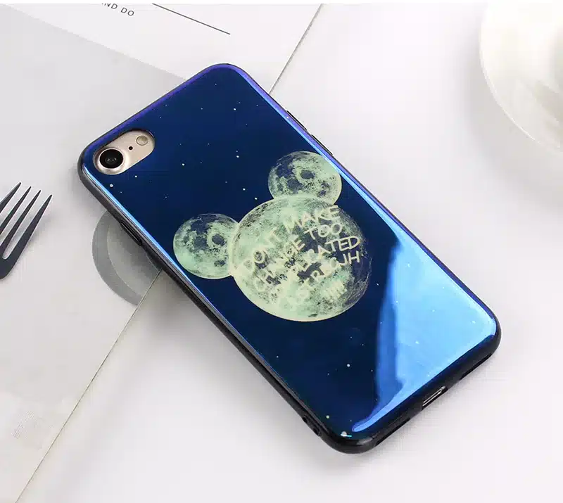 JAMULAR Electroplate Blue Light Soft Phone Cover for iPhone X 6 6s 7 8 Moon Planet Space Silicone Case for iPhone 6 6s 7 8 Plus 19