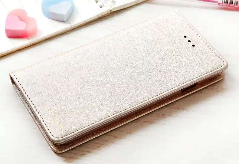CMAI2 for iPhone 6 6s Wallet Flip Case Cover Plus Magnetic Silk Leather Silicone Book Stand Coque 6 s 6Plus Capinha Rose Gold 2