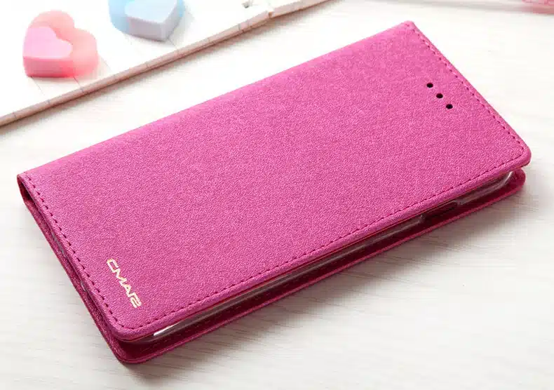 CMAI2 for iPhone 6 6s Wallet Flip Case Cover Plus Magnetic Silk Leather Silicone Book Stand Coque 6 s 6Plus Capinha Rose Gold 7