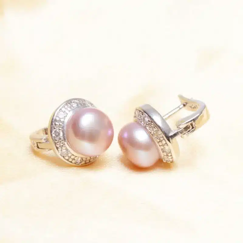 ASHIQI Genuine Natural Freshwater pearl Stud earrings, Real 925 Sterling Silver jewelry for women wholesale 13