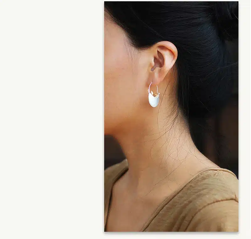 Lotus Fun Real 925 Sterling Silver Natural Creative Handmade Fine Jewelry My Little Garden Drop Earrings for Women Brincos 13