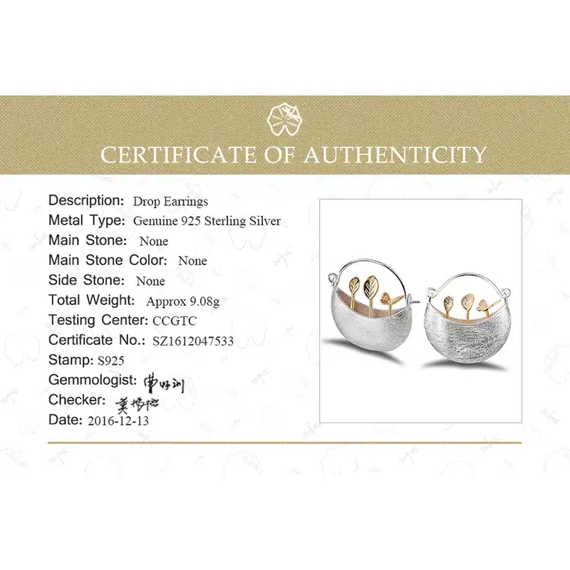 Lotus Fun Real 925 Sterling Silver Natural Creative Handmade Fine Jewelry My Little Garden Drop Earrings for Women Brincos 14