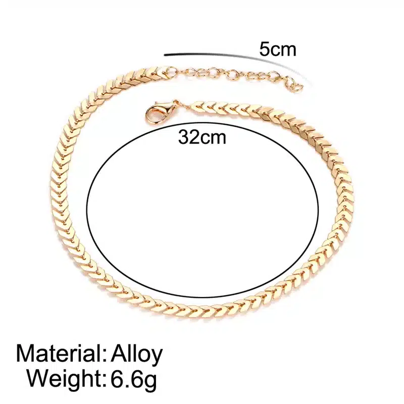 IF YOU Fashion Short Arrow Leaf Choker Necklaces Gold Color Trendy African Jewelry Statement Necklace Women Jewelry 2017 New 38